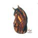 Arabian Horse in Bay, shown on a light box- light on.